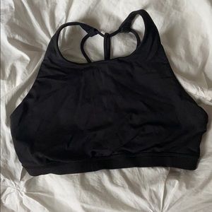 High neck lululemon sports bra black